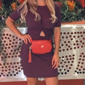 Socialite short sleeve dress pink and navy color